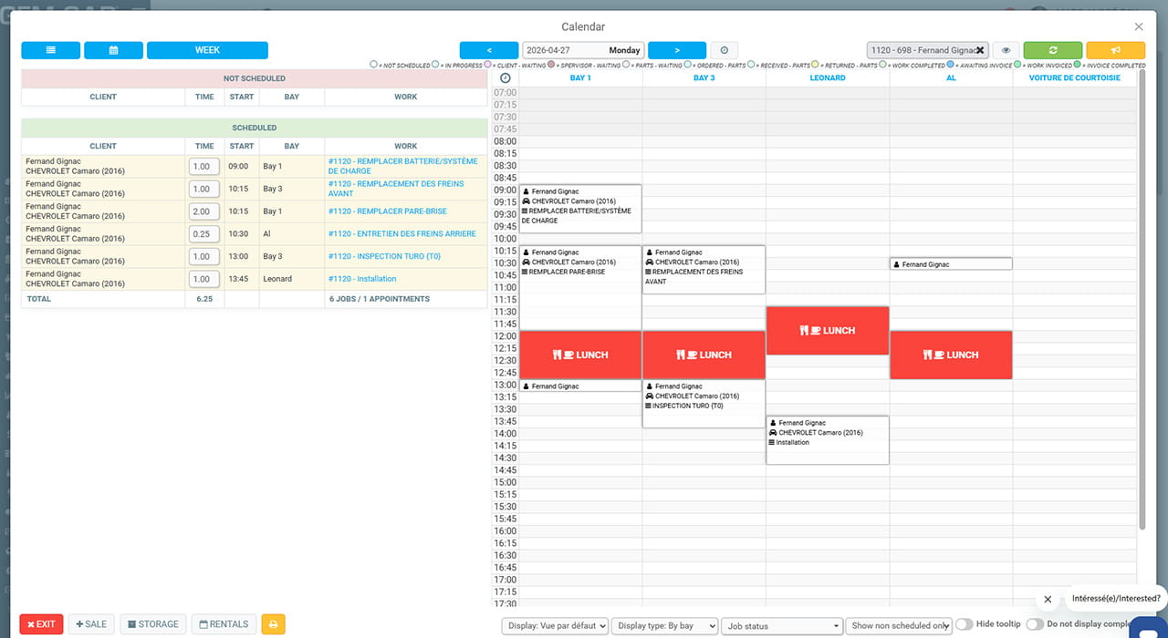 GEM-CAR Scheduling